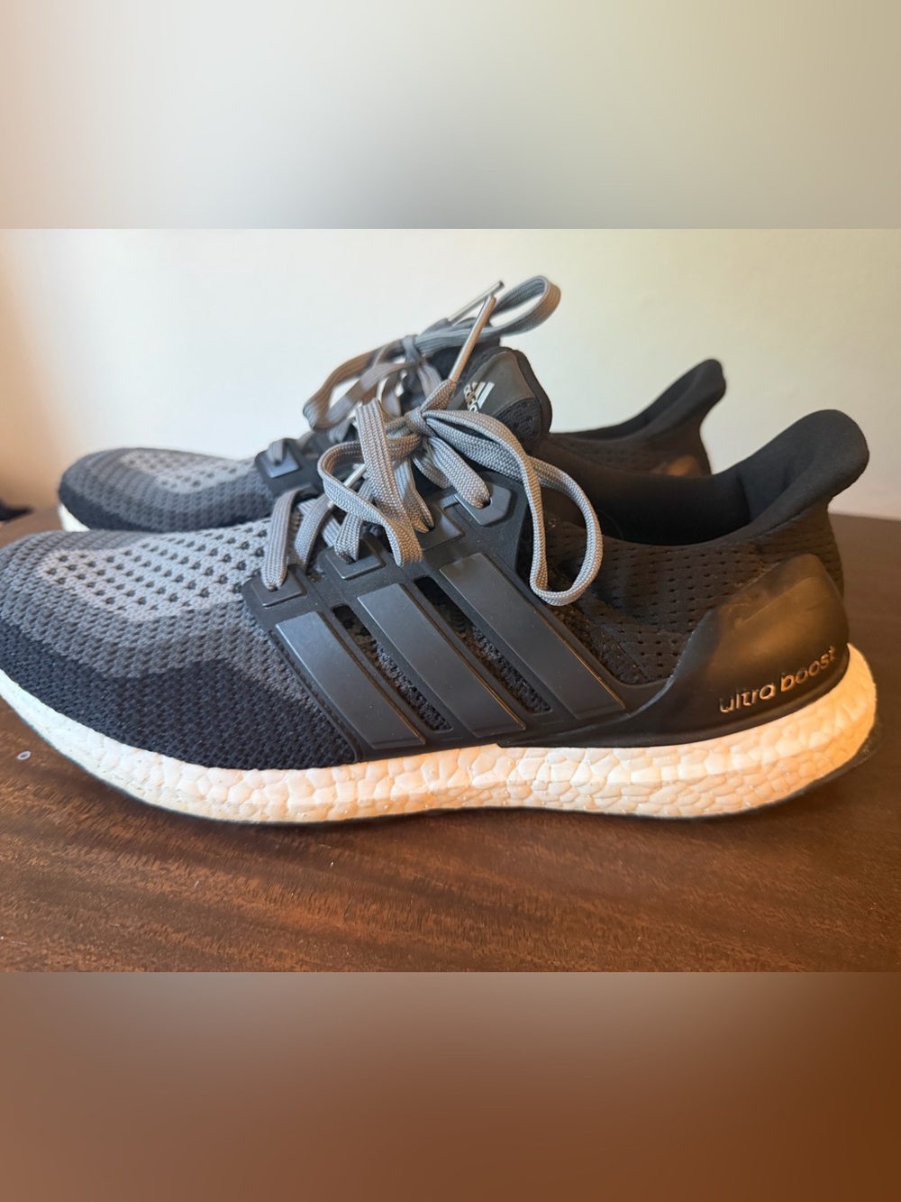 adidas Ultra Boost Black Knit Running Shoes